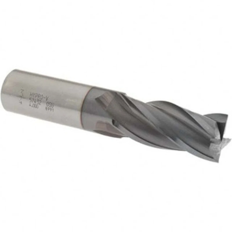 OSG 3/4, 1-5/8 LOC, 3/4 Shank Diam, 3-7/8 OAL, 4 Flute, Vanadium High Speed Steel Square End Mill Single End, TiCN Fi...
